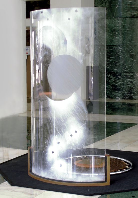 The Unseen Guide by Susana Sor�, installation in progress, exhibited from artist's solo exhibit entitled: