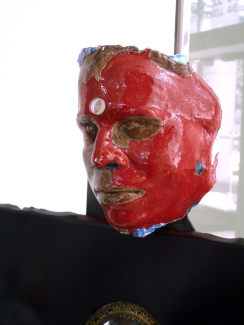 Close up of: I am Your Shadow Nature. Free Standing Sculpture, part of a sculptural installation of 28 figures entitled, A Gathering. Fine Art by Sor�. Image copyright 2013 by Susana Sori 