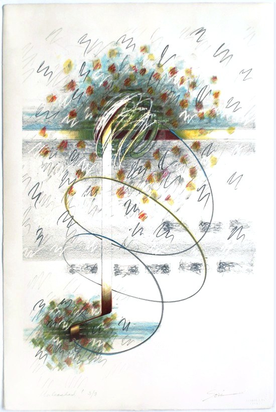 Hand Painted Lithograph, Unleashed Fine Art by Sori, image copyright 2013 by Susana Sori